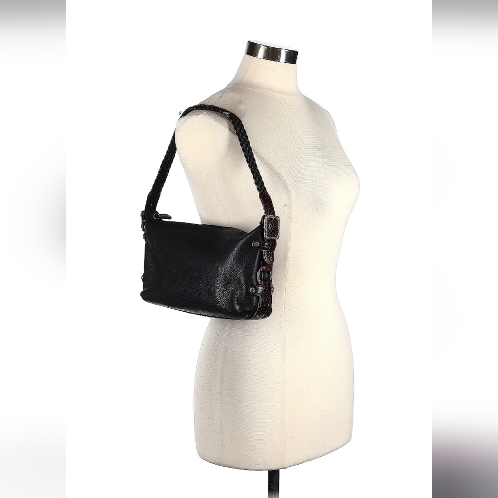 Brighton Black Leather Shoulder Bag